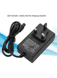 42V 1A Multi-Function Power Adapter 100-240V Scooter Battery Charger Power Supply Adapter with UK Plug, Black