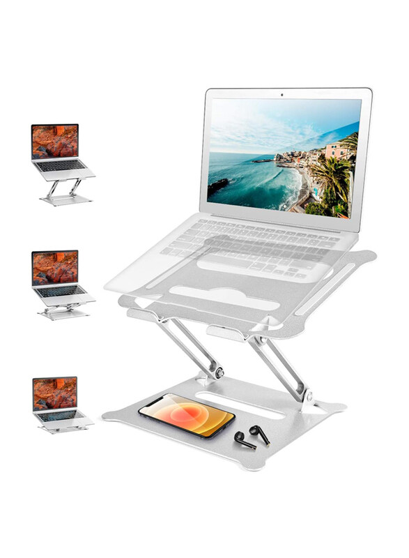 Portable Adjustable Laptop Stand, Fits for All 10 to 17.3-inch, Silver