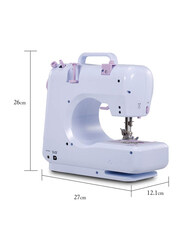 Portable Electric Household Sewing Machine, White