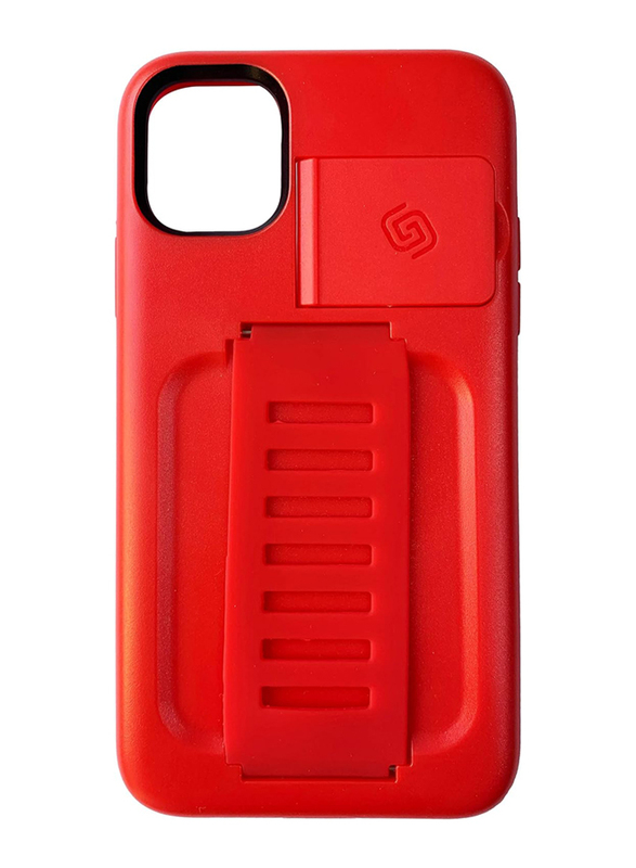 Grip2u Apple iPhone 11 Pro Slim Protection Mobile Phone Case Cover with Grip and Kick Stand, Red