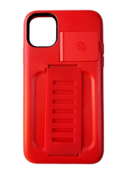 Grip2u Apple iPhone 11 Pro Slim Protection Mobile Phone Case Cover with Grip and Kick Stand, Red