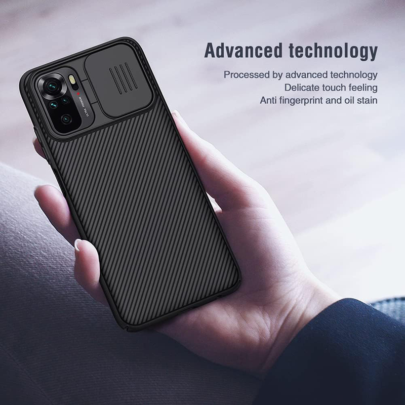 Nillkin Xiaomi Redmi Note 10/Note 10S/11SE India 6.43 Inch CamShield Slider Camera Close & Open Case Protect, Black