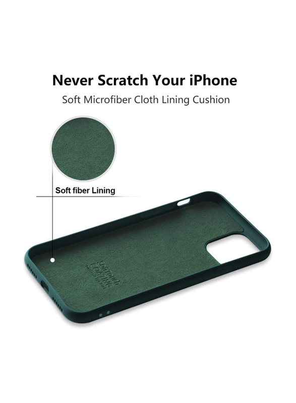 X-Level Apple iPhone 11 Silicone Anti-Scratch Microfiber Lining Cushion Mobile Phone Case Cover, Green