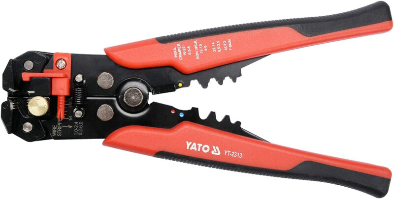 

Yato 205mm Ratchet Crimping Pliers, YT-2299, Black/Red