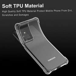 Samsung Galaxy S21 Ultra 5g Air Cushion Soft Silicone Shockproof Mobile Phone Case Cover, Clear