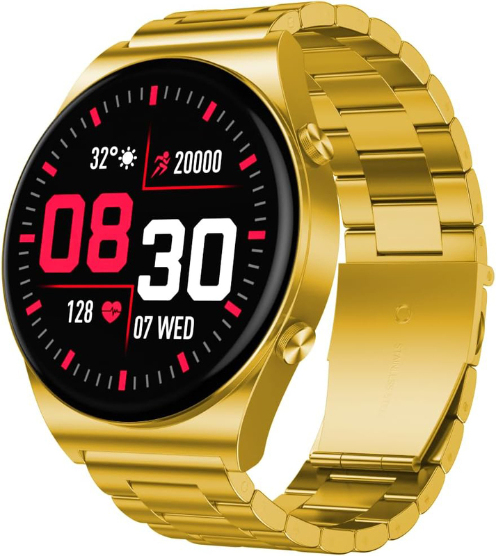 G-tab GT3 Pro 1.39 Inch Smartwatch, Gold