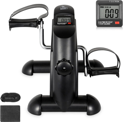 Uten Under Desk Bike Pedal Exerciser Arm & Leg Peddler Machine with LCD Screen Displays, Black