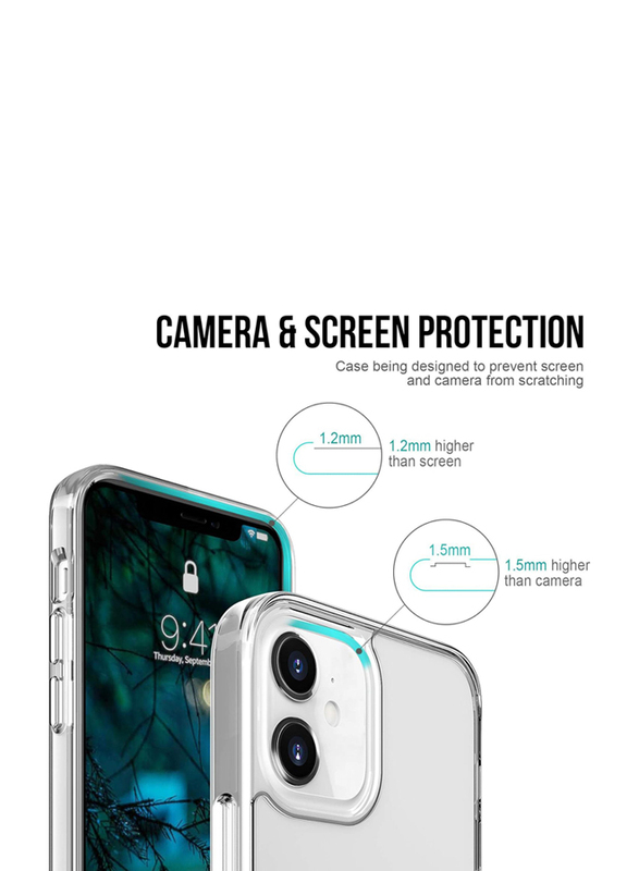 5.4-inch Apple iPhone 12 Mini Ultra Tough TPU Protective Anti-Drop Mobile Phone Case Cover, Transparent