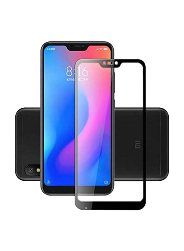 Xiaomi Redmi 6 Pro 5D Scratch Proof Tempered Glass Screen Protector, Clear/Black