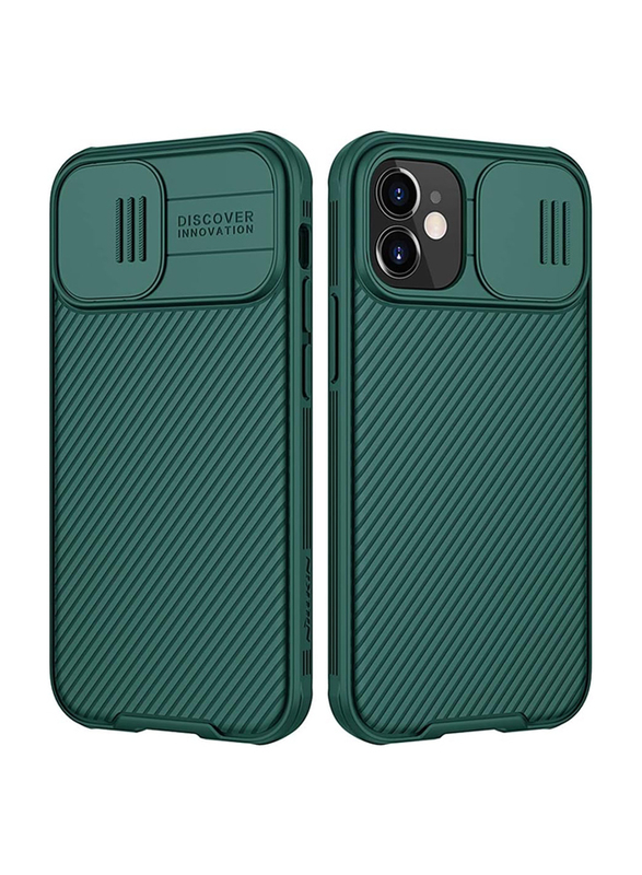 Nillkin Apple iPhone 12 Mini Hard PC Camera Protective Anti-Scratch Mobile Phone Case Cover, Dark Green