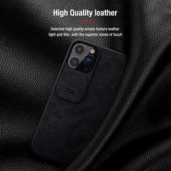 Nillkin Qin Pro Apple iPhone 13 Pro Leather Flip Mobile Phone Case Cover, Black