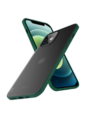 X-level Apple iPhone 12 Pro/iPhone 12 6.1"(2020) Slim Matte Finish Military Grade Protective Hard Back Mobile Phone Case Cover with Soft Edge Bumper Shockproof and Anti-Drop Case, Green/Black