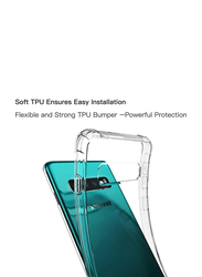 Samsung Galaxy S10 Plus Transparent Reinforced Corners TPU Mobile Phone Case Cover with 2-Piece Premium Tempered Glass Screen Protector, Clear