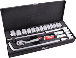 Yato 25 Piece Socket Set, YT-12671, Multicolour