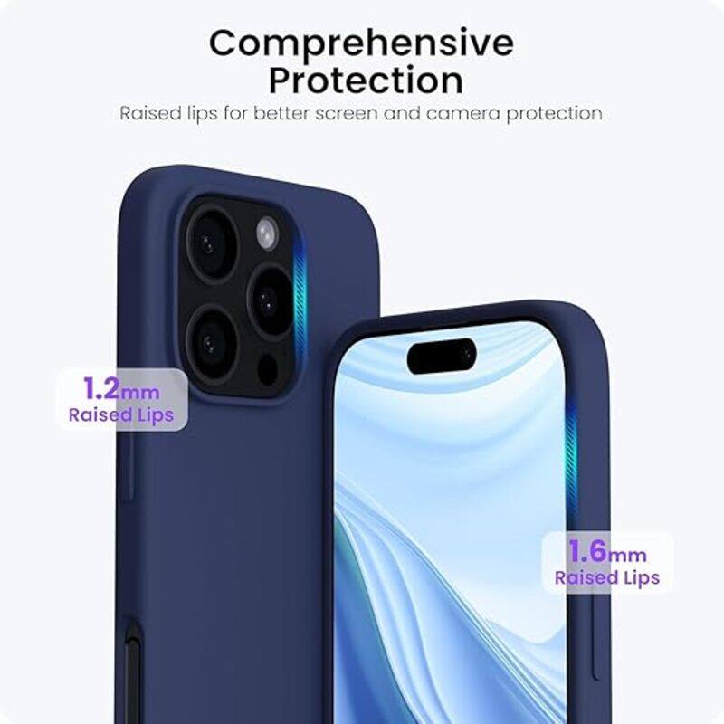 

Generic Premium Liquid Silicone Case for iPhone 16 Pro max Silky Soft Touch, Full-Body Protection, Anti-Scratch, Shockproof, and Wireless Charging Compatible