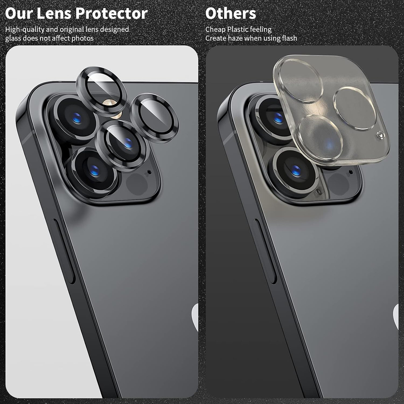 Apple iPhone 13 Pro/13 Pro Max 2022 HD Tempered Glass Premium Aluminium Alloy Camera Lens Protector, Green