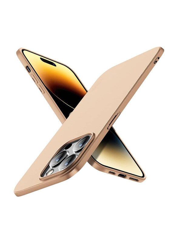 

X-Level Apple iPhone 14 Pro Max 6.7-Inch 2022 Slim Fit Ultra-Thin Soft TPU Matte Finish Coating Guardian Series Cases Cover, Gold