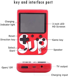 Sup 400-in-1 Retro Portable Mini Handheld Game Console, White