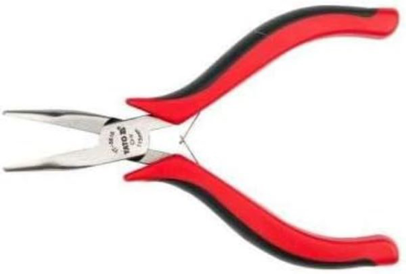 Yato 4.5inch DIY Tool End Cutting Mini Pliers, YT-6615, Red/Black