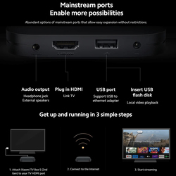 Ml Box Ultra HD Android 9.0 Google Assistant 4K Streaming Player, Black