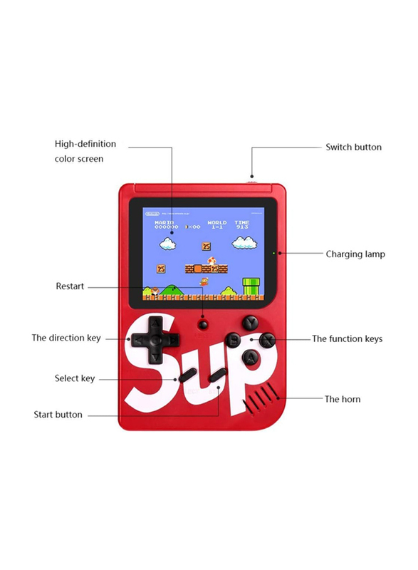 Sup 400-in-1 Retro Handheld Portable Gaming Console, Blue