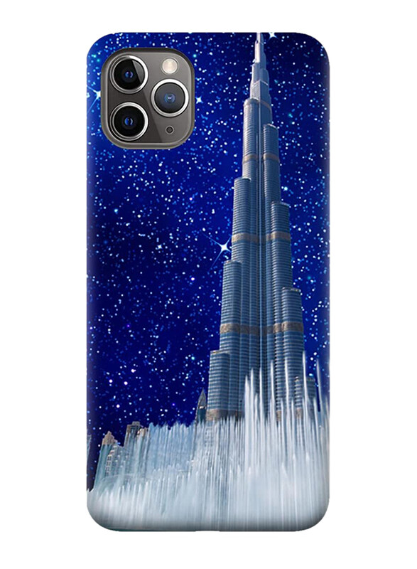 

Generic Apple iPhone 11 Pro Max Protective TPU Mobile Phone Case Cover with Burj Khalifa On A Starry Night Design, Blue