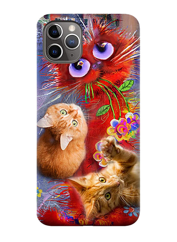 

Generic Apple iPhone 11 Pro Protective TPU Mobile Phone Case Cover with Cute Cats Design, Multicolour