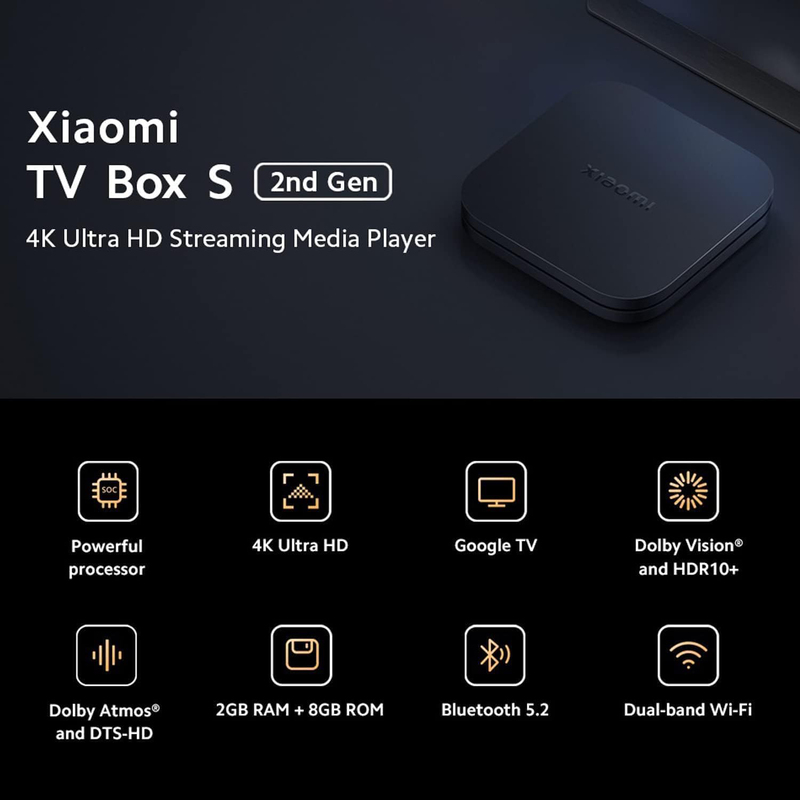 Ml Box Ultra HD Android 9.0 Google Assistant 4K Streaming Player, Black