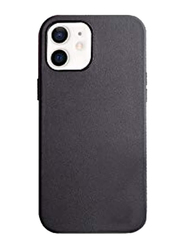 K-Doo Apple iPhone 12 Mini Noble Collection Leather Mobile Phone Back Case Cover, Black