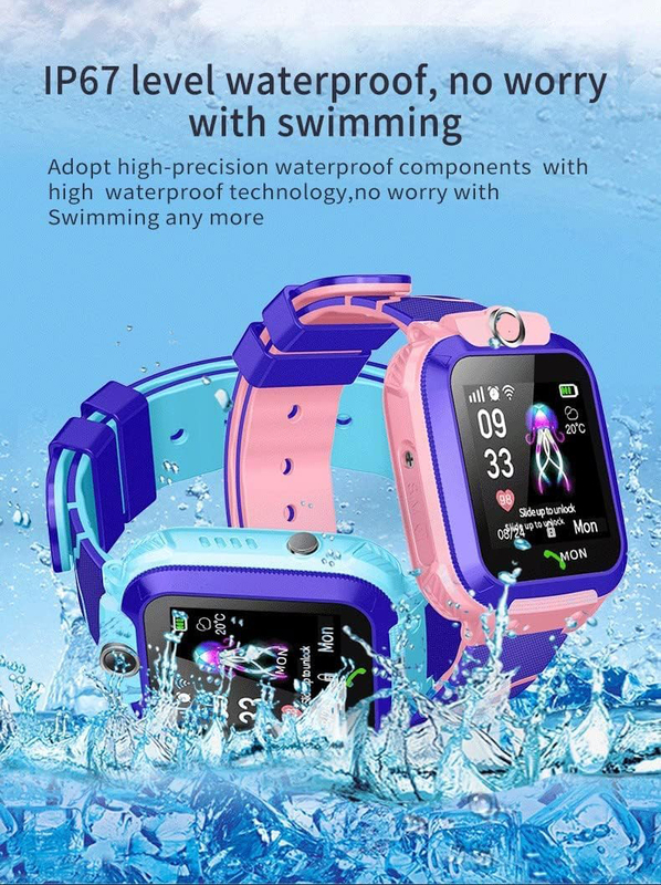 Kids Waterproof Smartwatch, GPS + Cellular, Blue