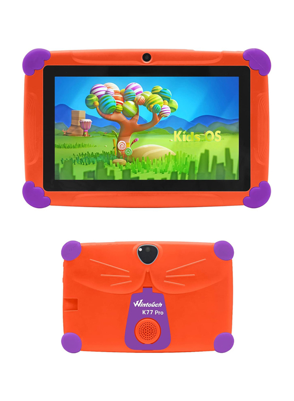 Wintouch K77 8GB Orange 7-inch Kid's Tablet, 1GB RAM, Zoom Certified, WiFi only