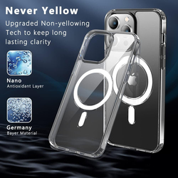 X-Level Apple iPhone 14 Pro 2022 6.1 inch Shockproof Anti-Scratches Hard Back Soft Slim Mobile Phone Case Cover, Clear