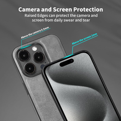 X-Level Apple iPhone 15 Pro Max 2023 Slim Protective Luxury Rugged Shockproof Anti-Scratch Non-Slip Mobile Phone Case Cover, Grey