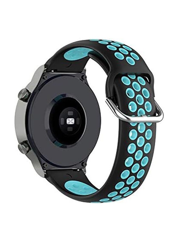 

Generic Replacement Soft Silicone Strap Huawei Watch GT2 Pro 22mm, Black/Teal