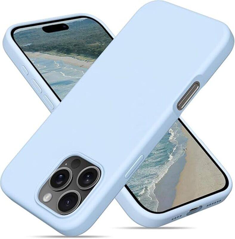 

Generic Premium Liquid Silicone Case for iPhone 15 Pro Silky Soft Touch, Full Body Protection, Anti Scratch, Shockproof, and Wireless Charging Compatible lig