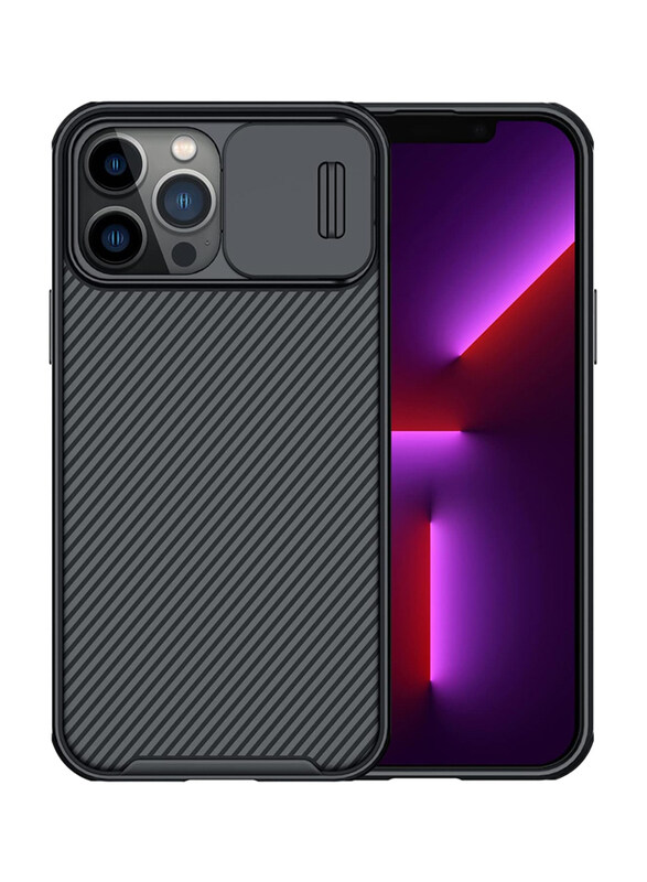 

Nillkin Apple iPhone 13 Pro Max 6.7-inch CamShield Slim Stylish Protective Pro Mobile Phone Case Cover with Slide Camera Cover, Black