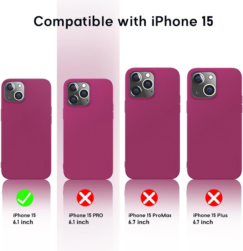 X-Level Apple iPhone 15 Lightweight Anti-Scratch Slim Fit Ultra-Thin Guardian Series Back Mobile Phone Case Cover Grip, Wine red