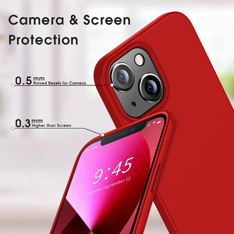 X-Level Apple iPhone 13 Mini 2021 Ultra-Thin Guardian Series Soft TPU Matte Finish Coating Mobile Phone Case Cover, Red