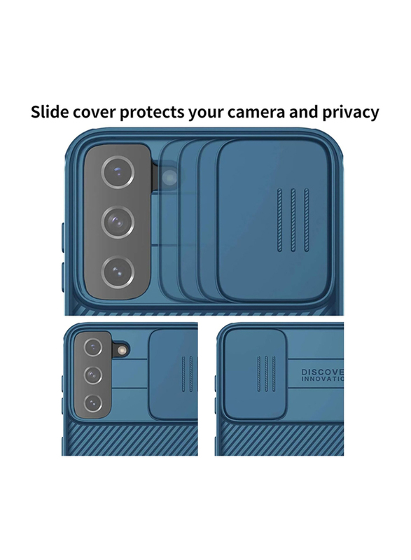 Nillkin Samsung Galaxy S21 Plus CamShield Series Slim Stylish Protective Mobile Phone Case Cover with Slide Camera Cover, Blue