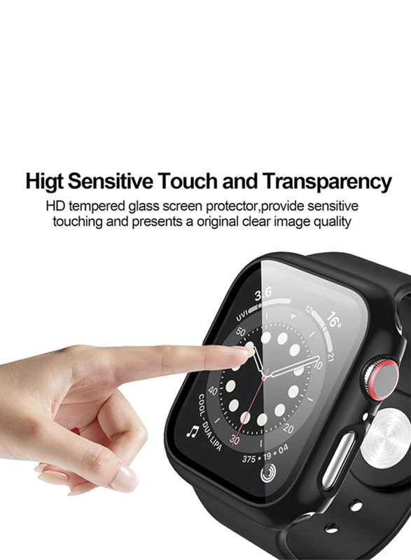 Tempered Glass Screen Protector with Case for Apple Watch 40mm, 5 Pieces, Multicolour