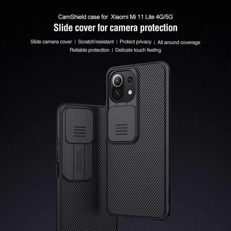 

Nillkin Xiaomi Mi 11 Lite CamShield Mobile Phone Case Cover, Black