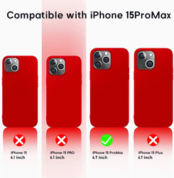 X-Level Apple iPhone 15 Pro Max Slim Fit Ultra-Thin Lightweight Anti-Scratch Back Guardian Series Mobile Phone Case Cover, Red