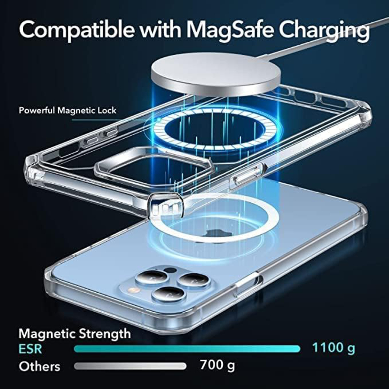 6.7-inch Apple iPhone 12 Pro Max Magnetic Wireless Charging Mobile Phone Case Cover, Clear