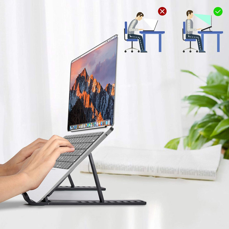 Multi-Angle Foldable Portable Laptop Stand, Black