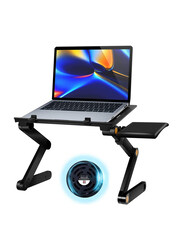 Height Adjustable Laptop Table, Black