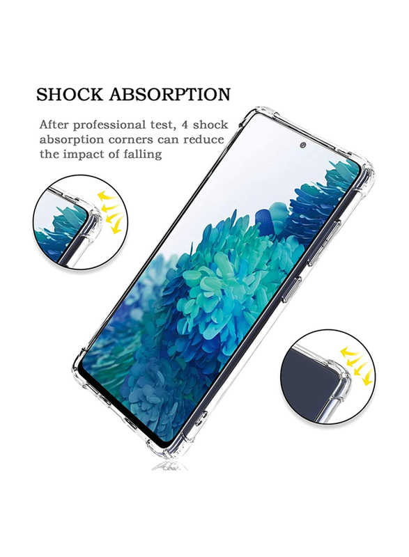 Samsung Galaxy S20 Fe 5g Shock-Absorption Corners Hard PC & Soft TPU Bumper Mobile Phone Case Cover, Clear