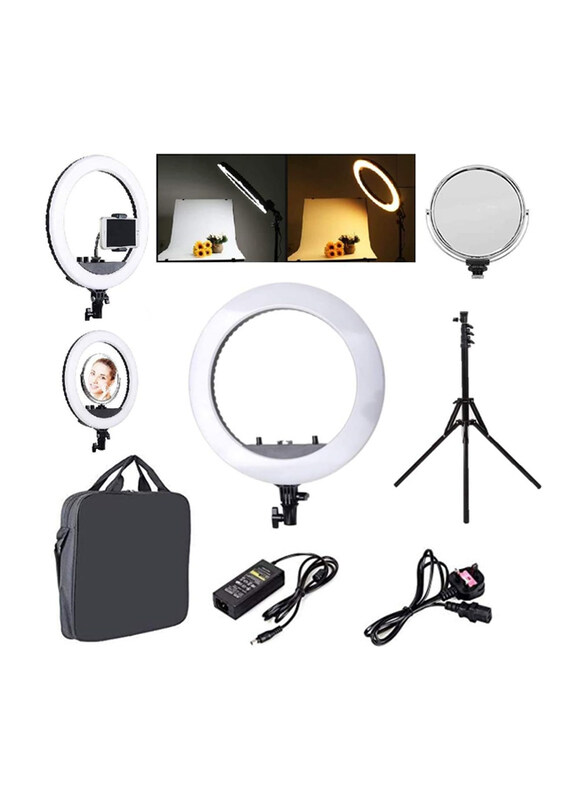 

Generic Mulugeta 18-Inch Ring Light LED Soft Ring Light Kit, Black