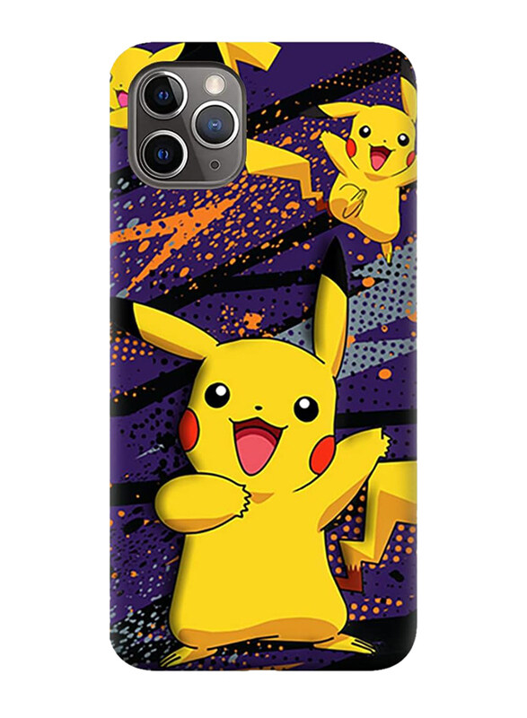 

Generic Apple iPhone 11 Pro Protective TPU Mobile Phone Case Cover with Pikachu Design, Multicolour