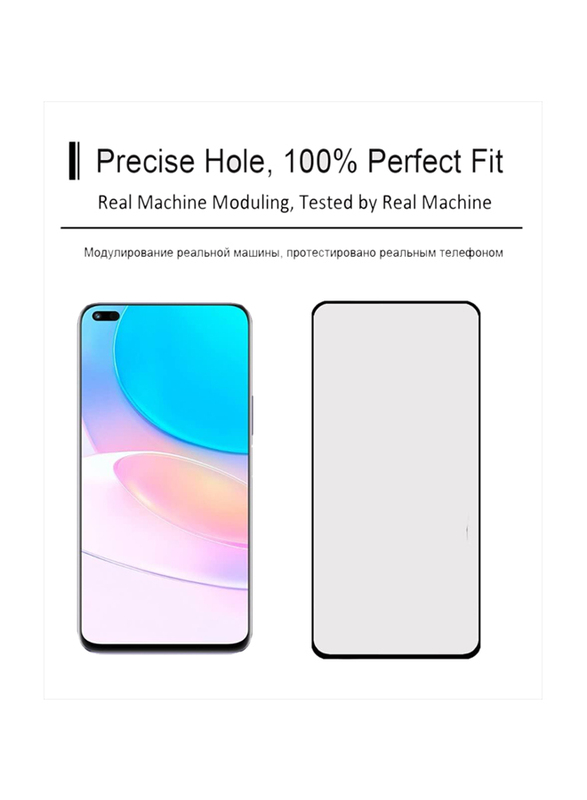 Honor 50 Lite/Huawei Nova 8i Full Glue Edge-to-Edge Easy Installation Tempered Glass Screen Protector, Clear