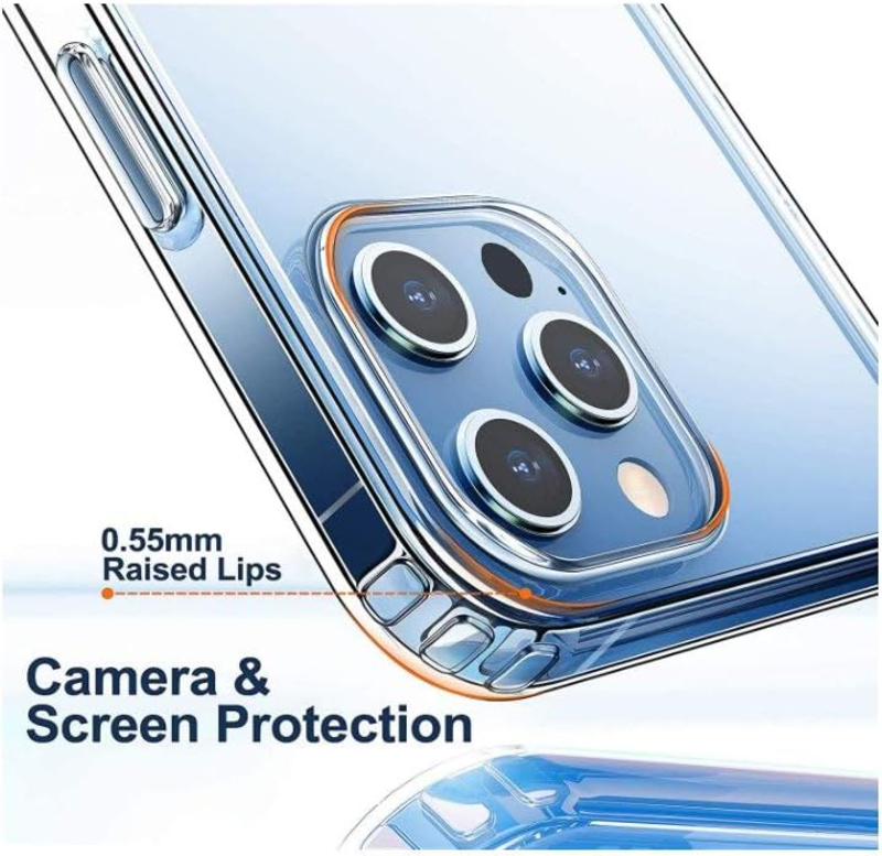 Apple iPhone 12/ Apple iPhone 12 Pro 6.1 inch Military Grade Protection Shockproof Protective Mobile Phone Case Cover, Clear